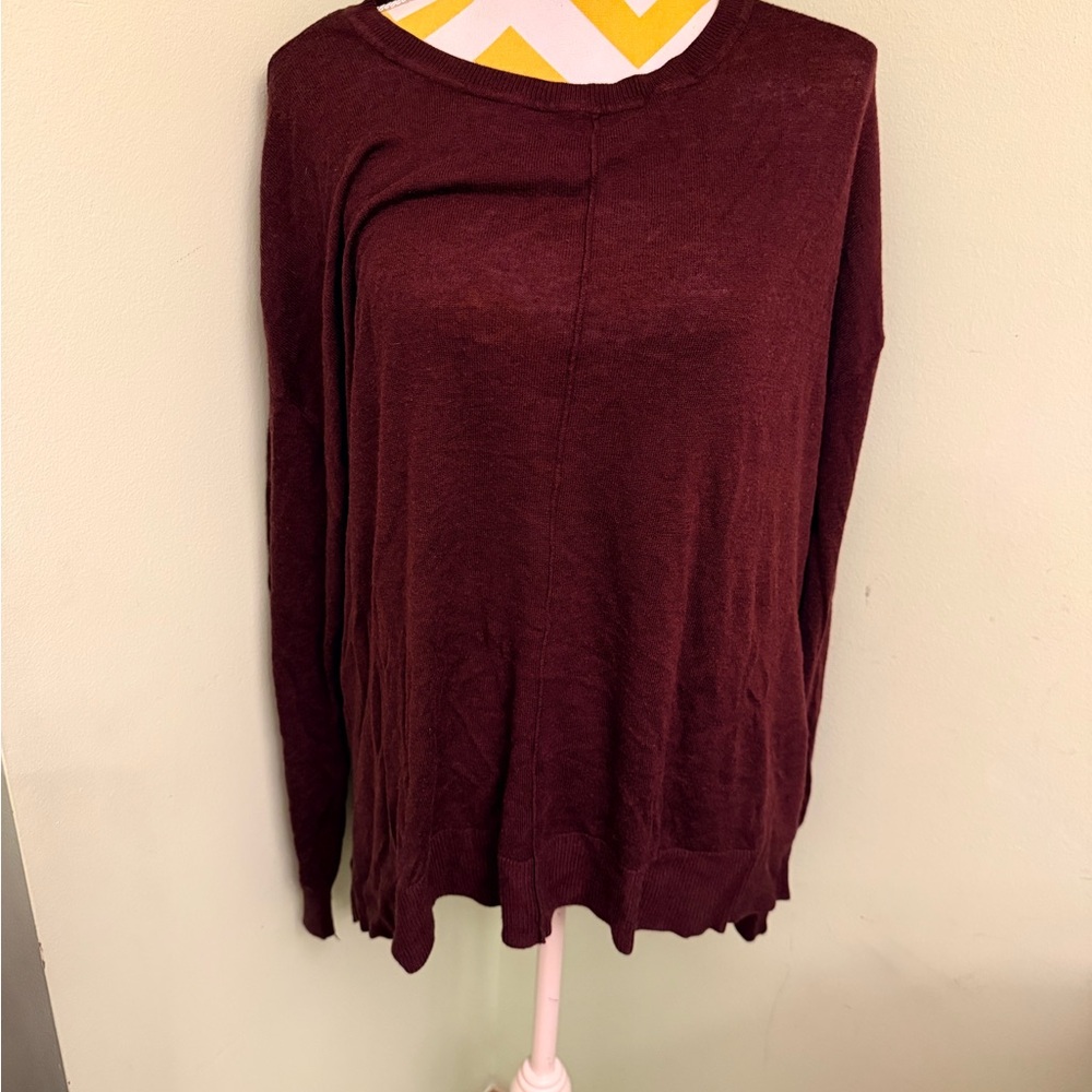H&M Women's Long-Sleeve Lightweight Sweater - Burgundy